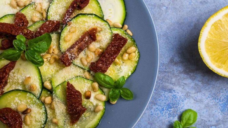 Carpaccio de zapallos italianos