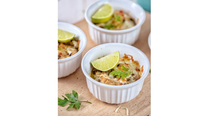 Mariscos al horno con Queso Mozzarella